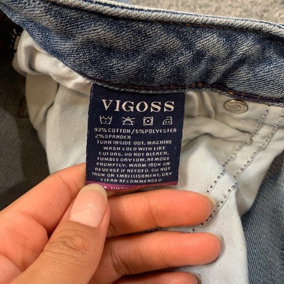 Vigoss Jeans Womens 28 Denim Jogger Bootcut Classic Fit Stretch High Rise ZipFly - Picture 7 of 10